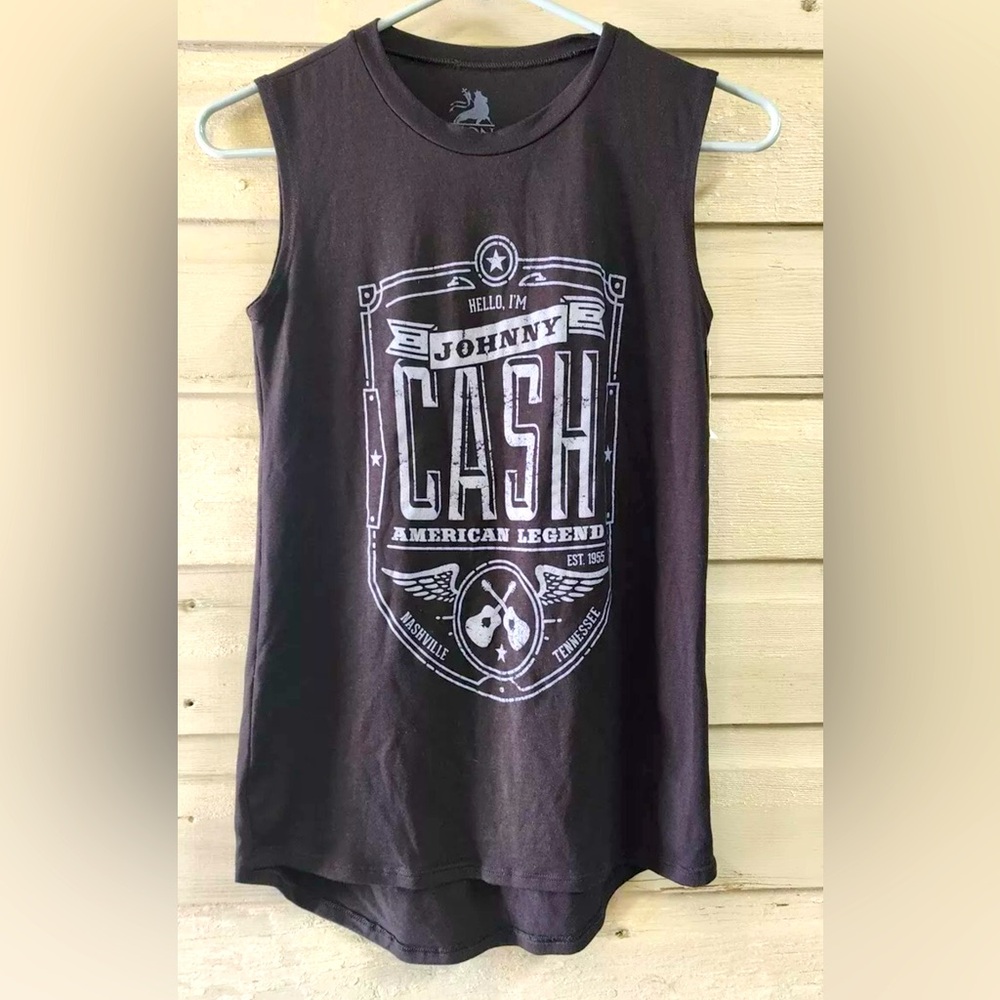 NWOT Black Johny Cash Sleeveless Shirt, Size Small